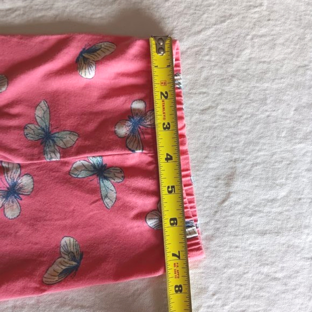 Carter's Baby Girl Shorts Size 12 Months Coral Butterfly Graphics - Picture 8 of 10